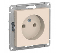 ATLASDESIGN КРЕМ розетка 1м. 16А, б/з, СУ, механизм