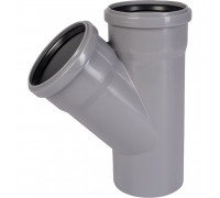Канализационный тройник Ø110х110х45° 