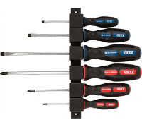 FIT Отвертки в наборе SL3x75; 5x100; 6x150; PH0x75; 1x100; 2x150) 56041